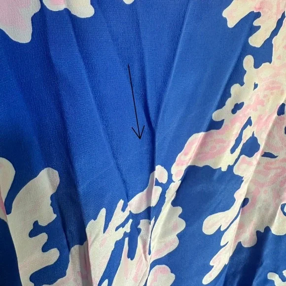 Lilly Pulitzer Jackie Shift Dress Silk It's Electric Brilliant Blue Medium - Picture 8 of 8